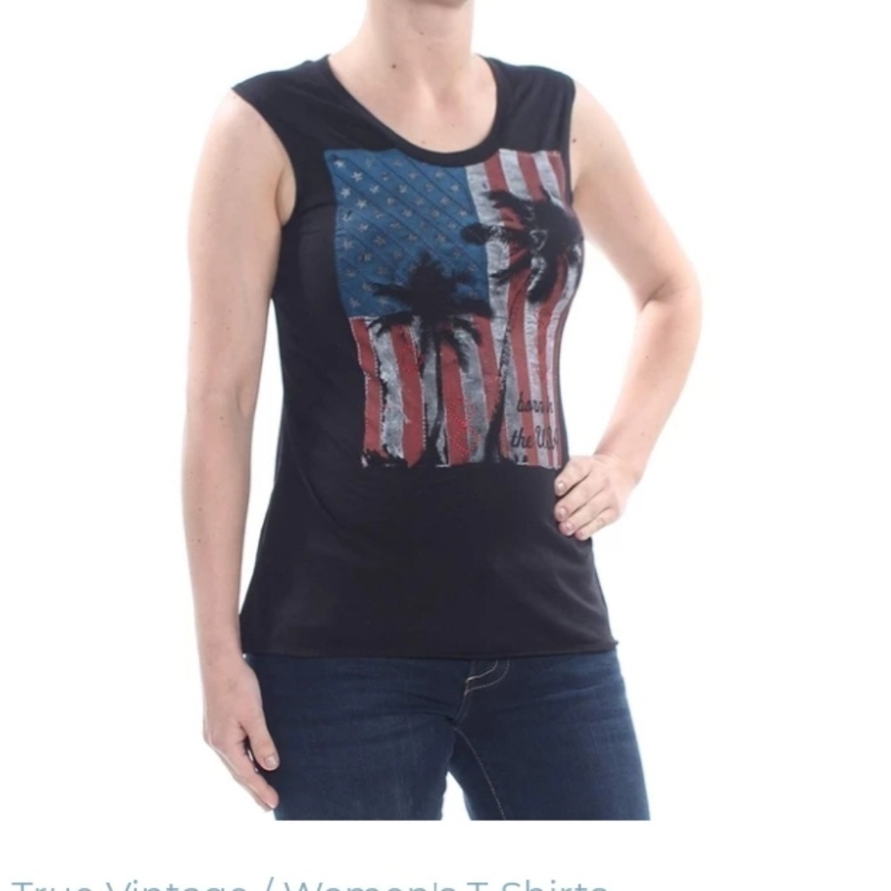 TRUE Vintage  Slvess Scoop Top‎ NWT